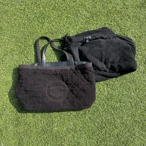 Chanel Terry Leather Trim Tote & Towel